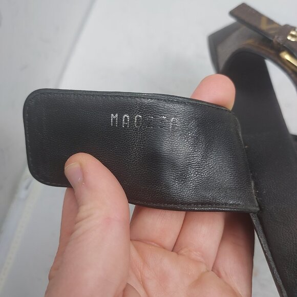 Louis Vuitton Brown Buckle Bom Dia Monogram Flat Slide Sandal - Picture 4 of 13